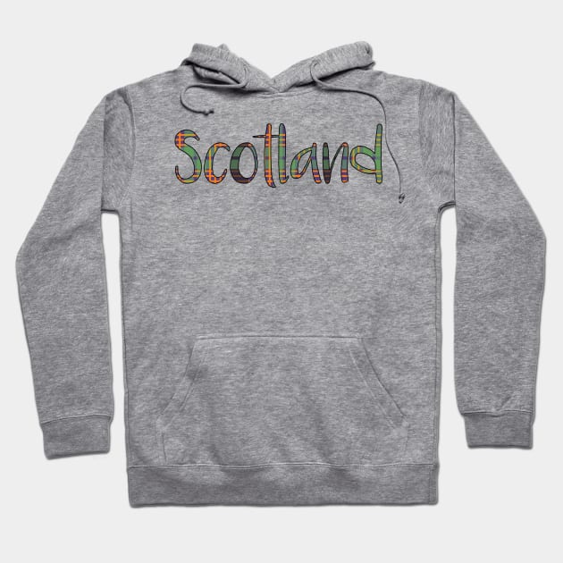 SCOTLAND, Halloween Coloured Tartan Style Design Hoodie by MacPean